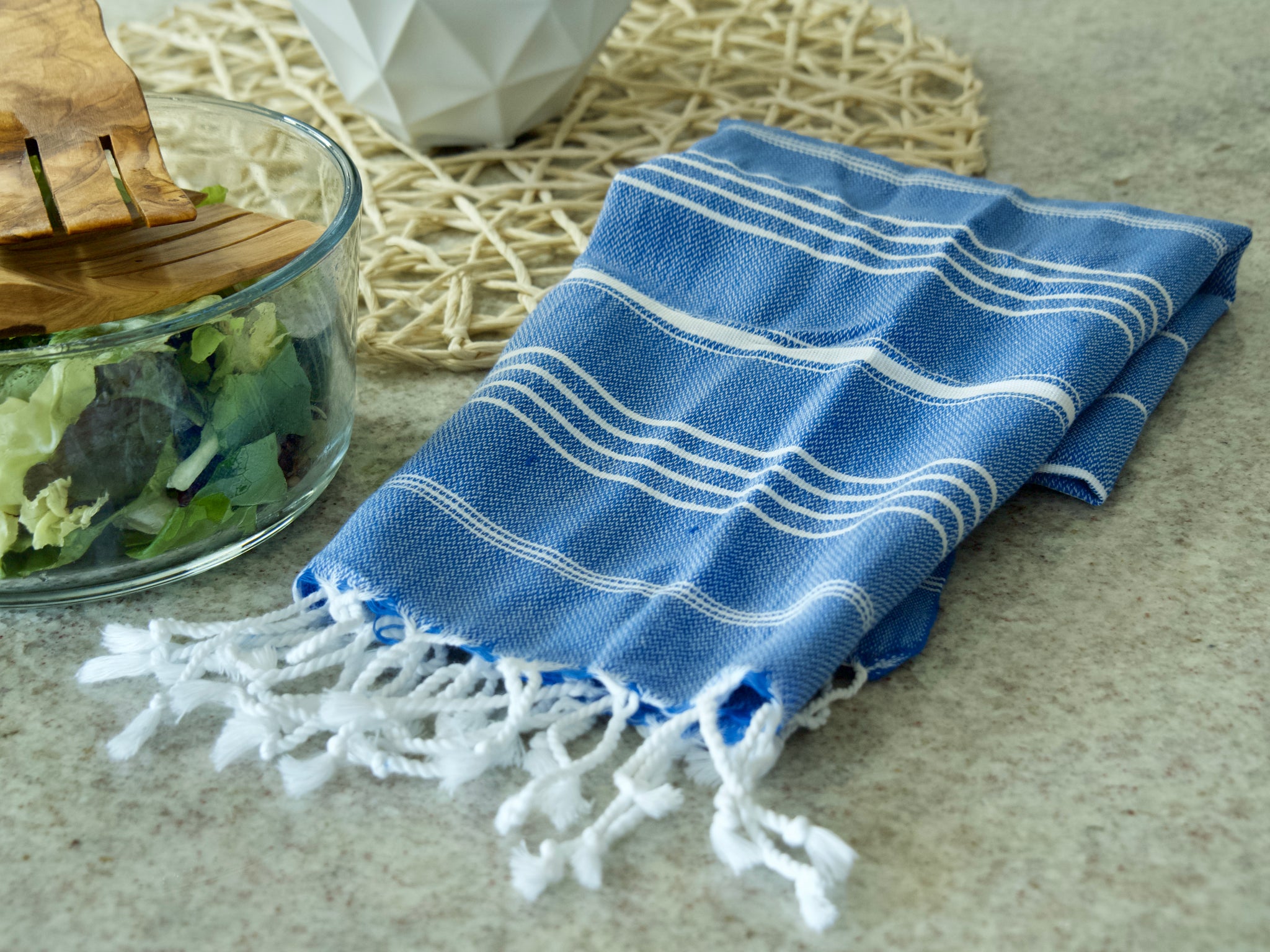 Kitchen/hand towel - Simple blue stripe